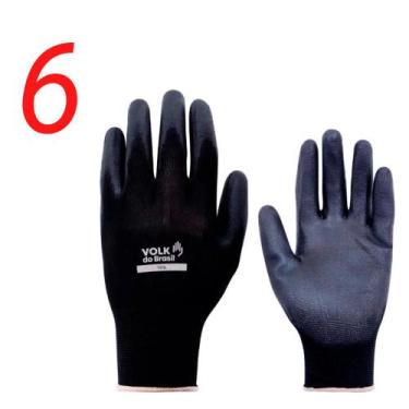 Imagem de Kit 6 Luva Multitato Mecânico Tato Precisão Emborrachada Pu - VOLK, P(