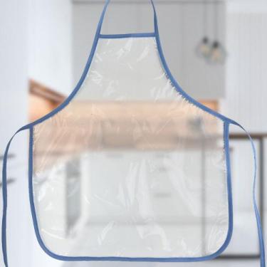 Imagem de Avental Infantil Escolar Transparente para Pintura Azul - Recanto da C