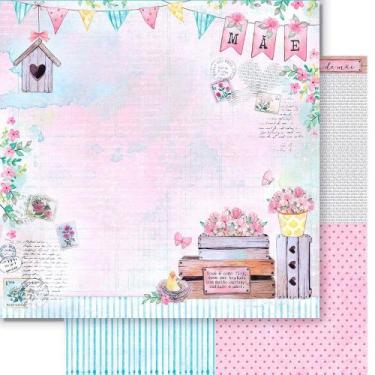 Imagem de Folha para Scrapbook Dupla Face - Coleção Carinho - Mãe - SD-1237 - Li