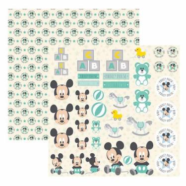 Imagem de Folha para Scrapbook Baby Mickey - Dupla Face - Toke e Crie, RECORTES