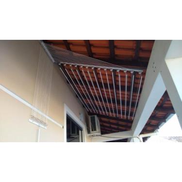 Imagem de Varal Individual de teto 12 varetas de 90 cm + guia de desvio de corda