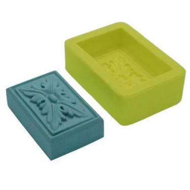 Imagem de Molde Silicone 01 Cavidade Arabesco Retangular - Casa das Essências SS