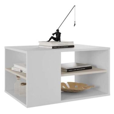 Imagem de Mesa de Centro Retangular Com Divisória Opala Branco Caemmun