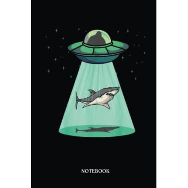 Imagem de Alien Notebook: Megalodon Giant Shark Alien Abduction | Alien Journal, Lined Journal Ufo, Ufo Journal, Lined Journal Alien, Size 6 X 9", 120 Pages.