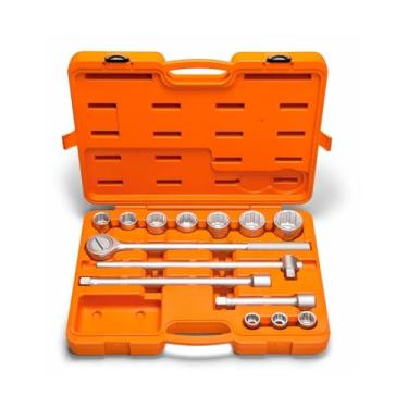 Imagem de Maleta com Soquetes Estriados e Acessórios 3/4" 14 Peças Tramontina PRO