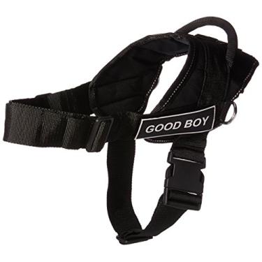 Imagem de DT Fun arnês, Good Boy, preto com acabamento reflexivo, médio - serve na circunferência tamanho: 71 cm a 76 cm