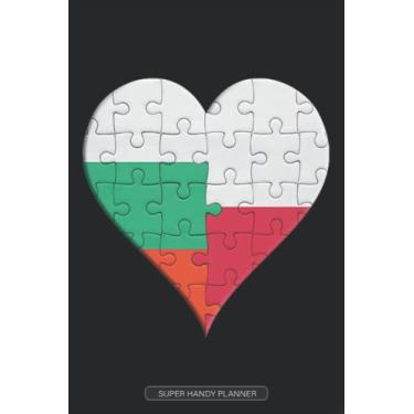 Imagem de Planner: Bulgarian Polish Flag United Heart Jigsaw Puzzle Flags Of Bulgaria Poland