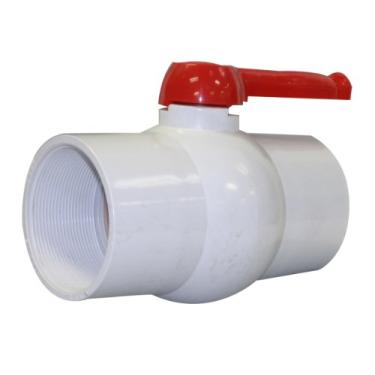 Imagem de Valterra Válvula esférica de PVC 700-40F, branca, 10 cm FPT, cabo único