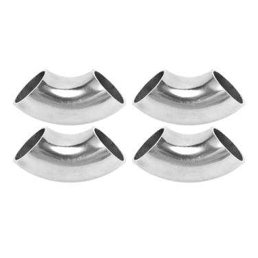 Imagem de Motoforti 4 peças 90 graus curva mandril cotovelo carro modificado tubo de escape tubulação 1,9 cm espessura OD 1,5 mm/16GA 19x50x1,5 mm SS316 aço inoxidável 4 peças