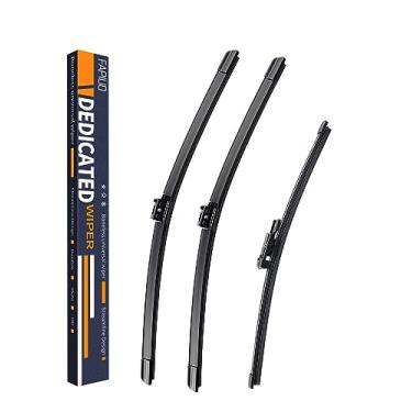 Imagem de FAPIUO Substituição para Mercedes-Benz Gla45 Amg 2016-2021, Mercedes-Benz Gla250 2016-2021 Limpadores Silenciosos- Limpadores de Para-Brisa Dianteiros Conjunto de Lâminas de 24"+19"+12" (Pacote com 3)