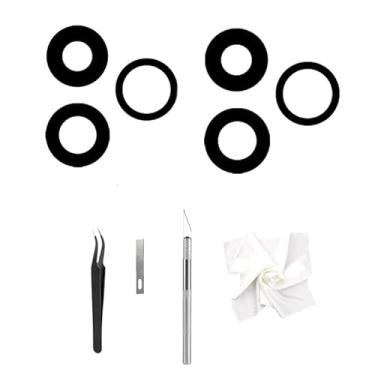 Imagem de 2 conjuntos/6 peças - Substituição de vidro da lente traseira da câmera traseira para iPhone 13 Pro/13 Pro Max, kit de substituição de vidro de lente traseira com adesivo pré-instalado e kits de