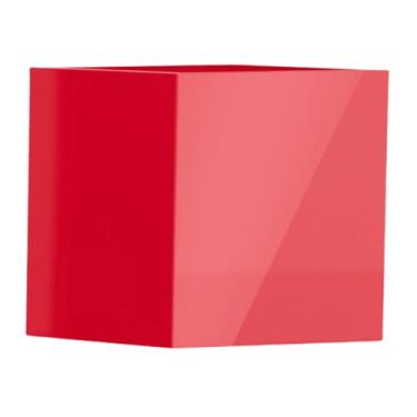 Imagem de Vaso Fibra De Vidro Quadrado Texas P 50cm Vietnamita Caixa Decoração (Vermelho)