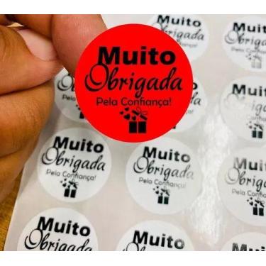 Imagem de 100 Etiquetas Adesivo Redondo 3x3cm Frases Prontas- - Etiquetas Expres