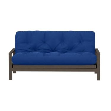 Imagem de Royal Sleep Products Colchão Futon de espuma Futon Factory de 30 cm – Tecido azul real sólido – Tamanho solteiro – Espumas certificadas CertiPUR – Feito nos EUA – (moldura não incluída)