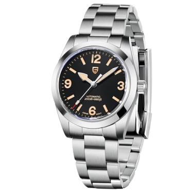 Imagem de Pagani Design Relógios automáticos para homens e mulheres, relógio de pulso masculino de aço inoxidável de 36 mm, relógios mecânicos safira, movimento NH35A, Prata, moda casual negócios