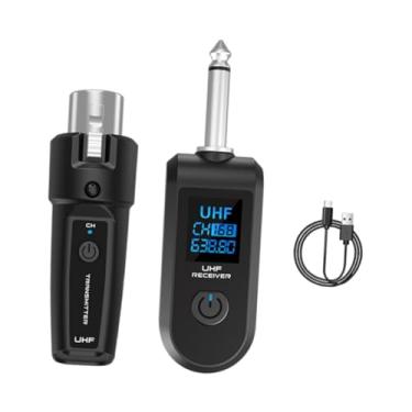 Imagem de MERIGLARE MIC Transmissor Receptor Guitar System recarregável XLR Micless System Music Equipment para amplificador de guitarra sem fio, 1 in 1