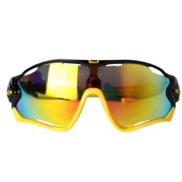 Imagem de Óculos de Sol para Ciclismo Esportivo - Proteção UV, Lentes Polarizadas e Armação Durável | Modelo Preto UV400 (PRETO E AMARELO)