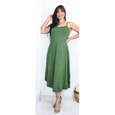 Imagem de Vestido Feminino Maxi Longo Alcinha De Malha Soltinho - C Moreira Moda