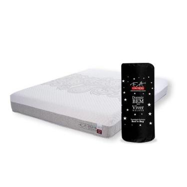 Imagem de Colchão King 193x203x25cm - Espuma SoftGel Pillow Duplo NUV Roll - F.A