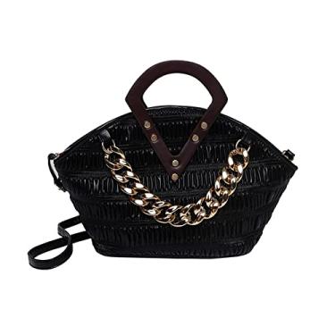 Imagem de Bolsas Tote Bag Grandes para Mulheres Bolsa Transversal de Couro Luxo para Senhoras(Black)