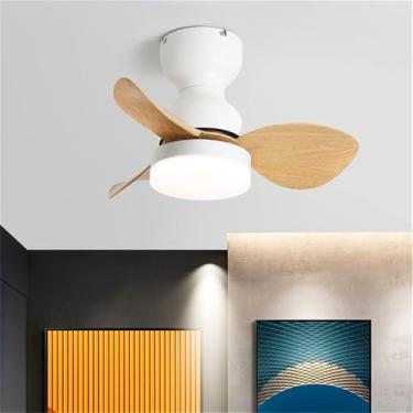 Imagem de Ventilador de teto com iluminação LED de estilo moderno nórdico, simples, ideal para sala de estar, restaurante,quarto e quarto infantil(1 unidade) (Estilo 26)