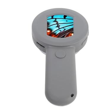 Imagem de Microscópio para Crianças Adultos, Lupa Portátil Portátil Portátil Portátil Com Tela de Mão Com Tela LCD de 2 Polegadas, 8 Luzes LED Microscópio Digital para Vitória para o OS X