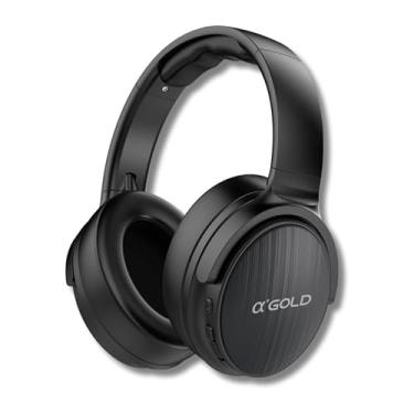 Imagem de Fone De Ouvido Headphone Sem Fio On Ear Bass Bluetooth 5.3 AGOLD FN-GB02 - Compatível iPhone Android Com Microfone e Cancelamento de Ruído Para Trabalho Academia Corrida Musicas Jogos Graves Potentes