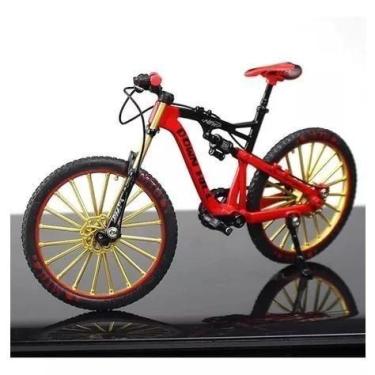 Imagem de Bicicleta Coleção Miniatura Metal Bike Dobrável Mountain Bike Die Cast