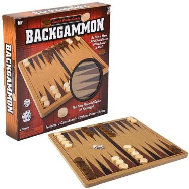 Imagem de Jogo de Tabuleiro The Dreidel Company Classic Wooden Backgammon 10