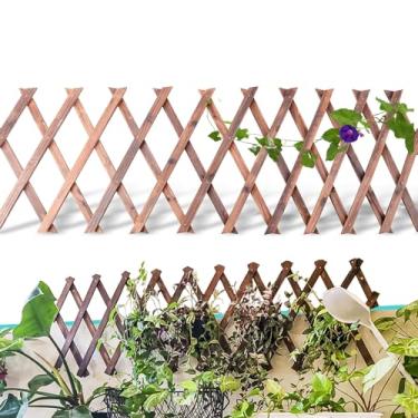 Imagem de Avalution Painéis De Treliça De Madeira Para Exterior 1 Pacote, 75 X 11,8 Cerca De Treliça De Madeira Expansível Parede De Jardim Estrutura De Treliça Para Plantas Trepadeiras Videira Externa Hera R