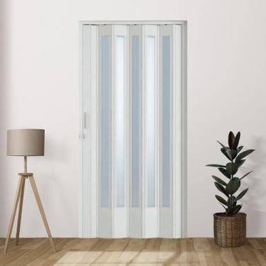 Imagem de Porta Sanfonada pvc translucida 210x60 Branca - Crisdan