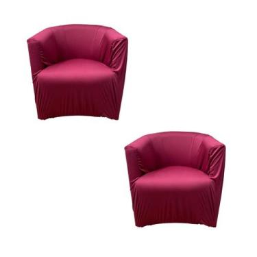 Imagem de Kit Com 2 Capas Poltrona Ferradura - TATY CAPAS E CONFECÇÕES, Bordô