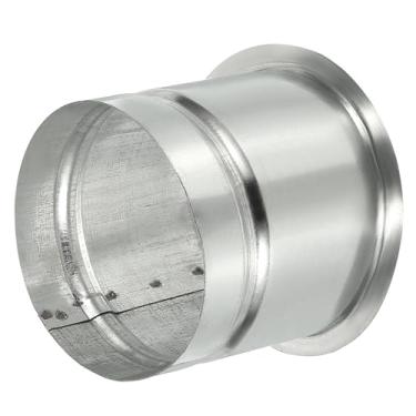 Imagem de YOKIVE Flange de conector de duto, placa de montagem de duto de ar de aço galvanizado redondo, ótimo para aquecimento e ventilação de resfriamento HVAC sistema de exaustão (7,6 cm, tom prateado)