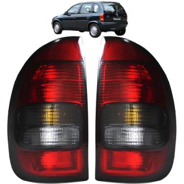 Imagem de PAR Lanterna Traseira Corsa 4 Portas 1996 97 98 99 Fumê - Cofran
