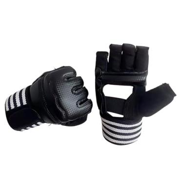 Imagem de menolana O boxe envolve as luvas internas do treinamento leve de punção leve sob luvas para o treino de Taekwondo MMA Muay Thai, Black S