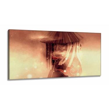 Imagem de Quadro Itachi Uchiha Mosaico Para Quarto Naruto Shippuden em Tecido Ca