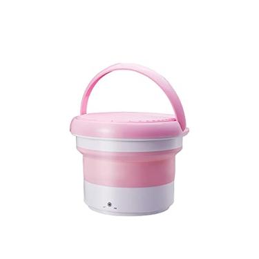 Imagem de Máquinas de lavar portáteis máquina de lavar portátil mini meias de lavagem preguiçosas roupa interior pequeno dormitório doméstico mini máquina de lavar (cor: tamanho do ozônio: rosa) (blu-ray)