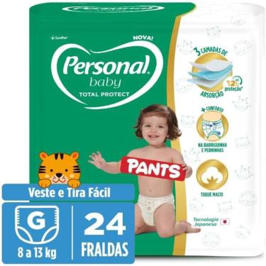 Imagem de FRALDA DESCARTÁVEL  PERSONAL BABY TOTAL PROTECT PANTS G -E 24 UN