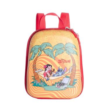 Imagem de Lancheira Costas Stitch Tropical 3D Infantil Impermeável