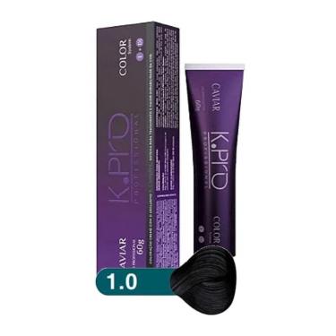 Imagem de Tintura Profissional k.pro Caviar Color 1.0 Preto 60g