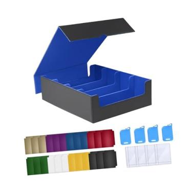Imagem de menolana Caixa para Armazenamento de Cartas, Lata para Coleção de Jogos de Cartas, Capacidade para 3.000 Cartas, Azul