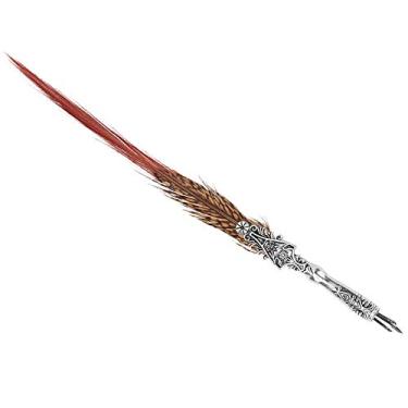 Imagem de Presente de Negócios retrô Europeu, Conjunto de Canetas de Pena de Pavão, Caneta-tinteiro de Aço Inoxidável Em Caixa de Presente de Luxo (2)