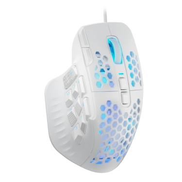 Imagem de Mouse para jogos SOLAKAKA SM809 MMO RGB com 9 botões laterais, sensor óptico ergonômico de 24000 DPI de alta precisão, 16 atalhos macro personalizados programáveis, remapeamento de mouse para jogos de