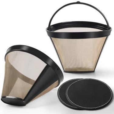 Imagem de BIMYJ Filtros De Café Reutilizáveis 4 Para Filtro Permanente Para Cafeteira Ninja Para Substituição De Cesto De Filtro Cuisinart (2 Filtros De Café E 2 Porta-Copos)