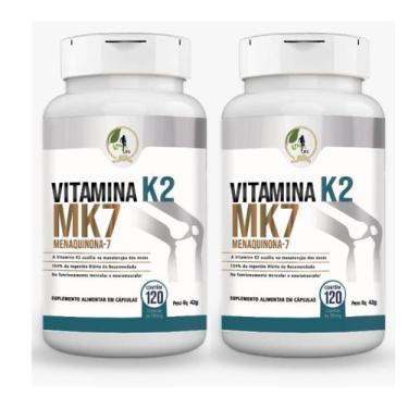 Imagem de Kit C/2 Vitamina K2 Menaquinona 7 Mk7 - 120 Cáps - Fits Life - Fits Li