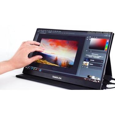 Imagem de TANXJIA Monitor Portátil De 15,6 Polegadas Com Tela Sensível Ao Toque De 10 Pontos | Fhd 1080P | Tela Ips Antirreflexo, Usb-C/Hdmi Plug & Play | Compatível Com Laptop, Pc, Telefone, Ps5 | Switch, M