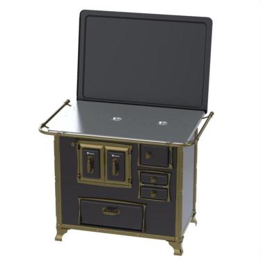 Imagem de Fogao a Lenha N 2 Renaissance Chapa de Aluminio Preto