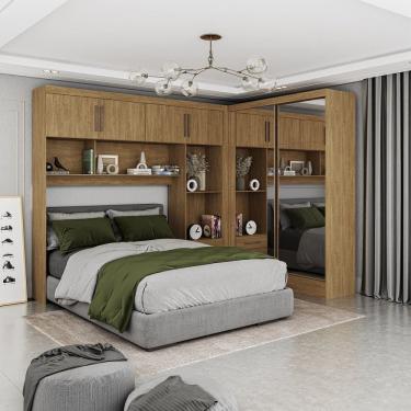 Imagem de Quarto Modulado Casal com Espelho 6 Portas Belém Premium Carioca Móveis