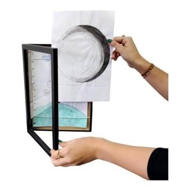 Imagem de Kiaga Quadro Expositor Moldura Guarda Desenhos para Folhas A4-1,5x2,5