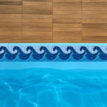Imagem de Adesivos faixa Vinílico Proteção Borda Piscina 100cm X 15cm Vinil 12un